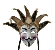 Masque de Venise - Anonymous - Vendetta - 7 pointes - Peint à la main # 1631