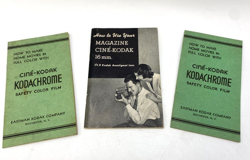 3pc lot kodak booklets - kodak, to