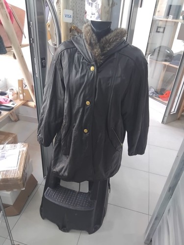 Veste manteau cuir - manteau,