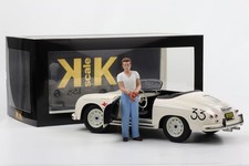 1:12 Échelle KK Porsche 356 A Speedster #33 Blanc Avec Figurine James Dean 1955