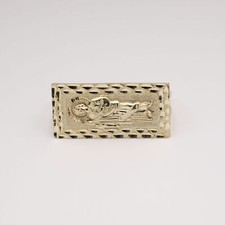 Bague À Deux Doigts Design Nugget Saint Jude En Or Jaune 10K