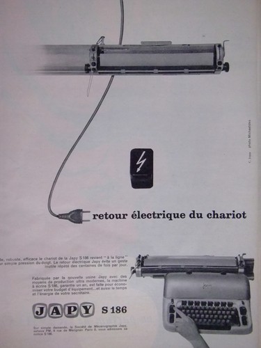 Publicité japy s186 - publicitÉ, machine
