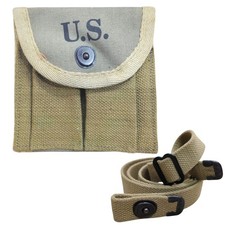 Élingue de fusil en toile classique US Military M1 Carabine WWII avec pochett...