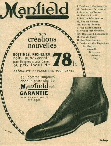 Publicité ancienne bottines