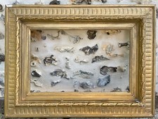 XIXE - ANCIEN CADRE EN BOIS ET STUC DORE EPOQUE NAPOLEON 3