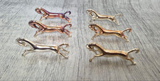 Lot 6 porte-couteaux métal argent cheval vintage art déco table vendu en l'état