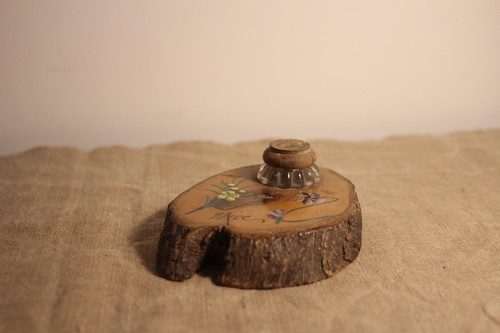Ancien rare encrier souche - et,