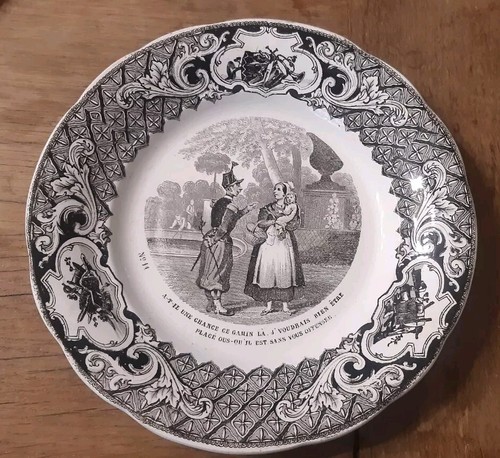 Assiette parlante creil - assiette,