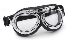Lunettes moto chromées - lunettes,