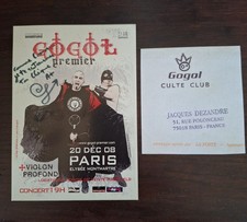 Flyers dédicace autographe Gogol Premier  signature + tampon véritable Gogol 1er