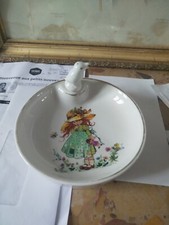 ASSIETTE BOUILLIE ANCIENNE AN30 PORCELAINE LIMOGES PILLIVUYT  DÉCOR SIGNÉ.