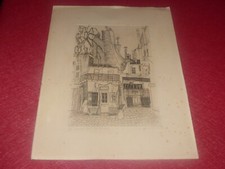 GRAVURE VIEUX PARIS "COUR DE