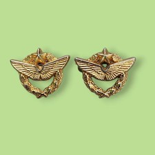 Lot 2 broches brevet aviation Armée de l'air doré or fin ancien militaria ? AD