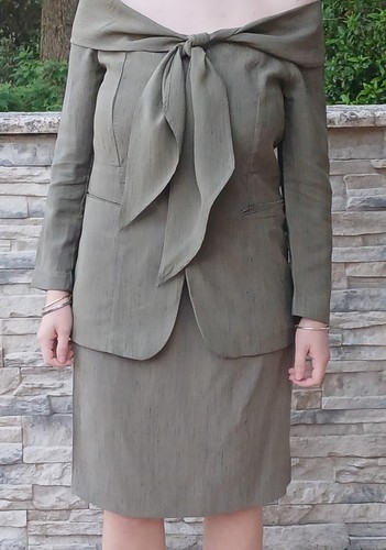Tailleur jupe kaki gaultier - kaki,