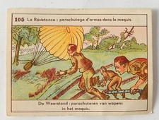 Image Chromo N° 105 La résistance : parachutage d'armes - Histoire de Belgique