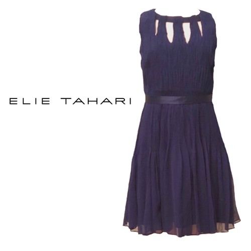 Elie tahari navy blue - tahari, silk