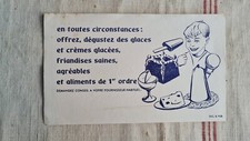 ANCIEN BUVARD PUBLICITAIRE GLACES CREMES GLACEES
