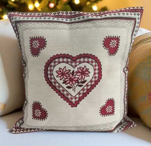 Housse coussin les - housse, cœurs