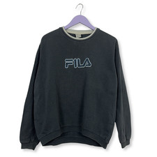 Sweat Fila Vintage Gris À Col
