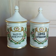 2 POTS A PHARMACIE APOTHICAIRE - Porcelaine THARAUD LIMOGES