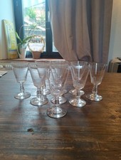 Baccarat 9 Verres A Vin En Cristal Taille Forme Gondole M3