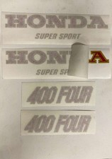 Kit Autocollants Réservoir Côtés HONDA CB 400 FOUR SUPER SPORT ROUGE/OR
