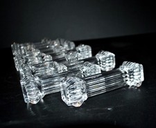 PORTIEUX Lot 10 Porte-couteaux anciens Bambou en verre moulé - Art de la table