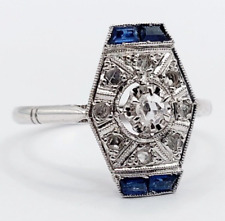 Bague marquise art deco or