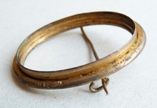 Broche monture cadre pour peinture miniature argent massif 19e s  silver frame