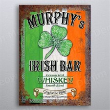 PLAQUE METAL GARAGE VINTAGE  WHISKY 30 X 20 CM