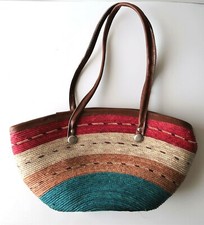 Colorful Straw Purse - Beach