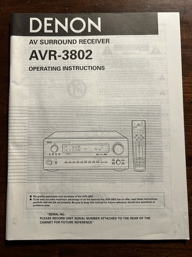 Denon model avr 3802 - model, av