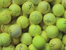 50 Callaway Mix Jaunes Golfballs B-Qualité Lakeballs Training Balles Practice