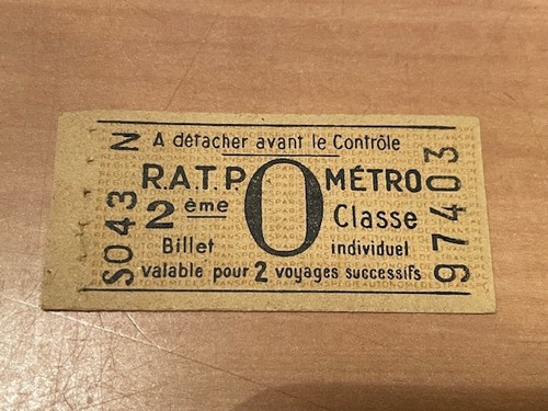 Ticket ancien ratp - ticket, métro