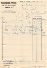 1938 CHOMETTE FAVOR A PARIS - M. RAVEL A CLERMONT FERRAND