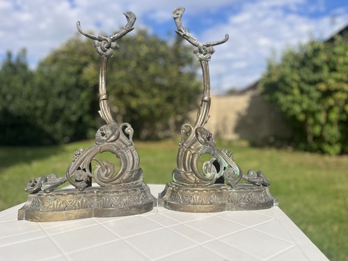Ancienne paire chenets - ancienne,