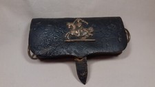 Ancienne cartouchière de chasse décoration chevalier