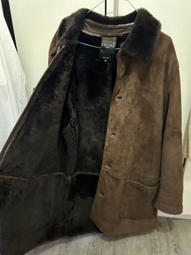 Manteau cuir fourrure homme - cuir,