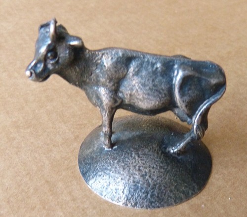 Statuette vache argent - vache,