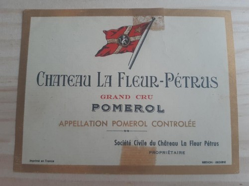 Etiquette vin fleur petrus - la,