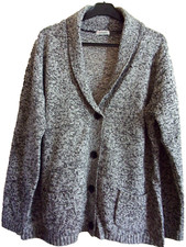 F5 Vêtement Occasion Femme  GILET VESTE m. l. laine chiné DAMART T. 46/48