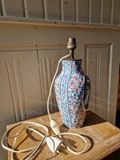 pied de lampe ancienne en faïence de Gien