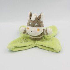 Doudou plat zèbre sur feuille