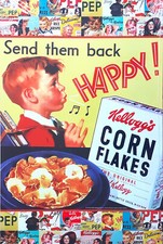 PLAQUE PUBLICITAIRE KELLOGG'S