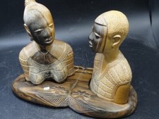 couple homme et femme en ebene