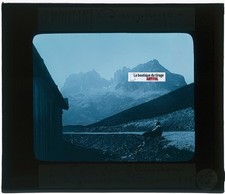Col du Glandon, photo J. Moulin, plaque verre, couleur, positif 8,5x10 cm