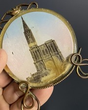 Cathédrale de Strasbourg Fixé sous Verre Napoléon III Souvenir Alsace