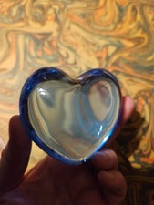 COEUR EN CRISTAL DE BACCARAT couleur BLEUE