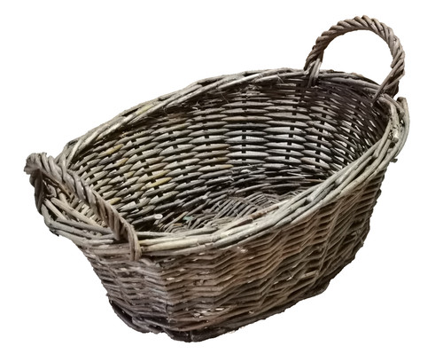 Ancien panier osier - osier, tressé