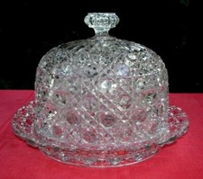 PORTIEUX CHEESE BOARD DOME TRAY COVERED PLATEAU CLOCHE A FROMAGE CRISTAL TAILLE